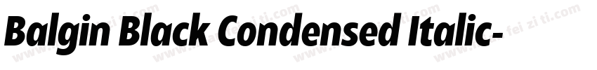 Balgin Black Condensed Italic字体转换